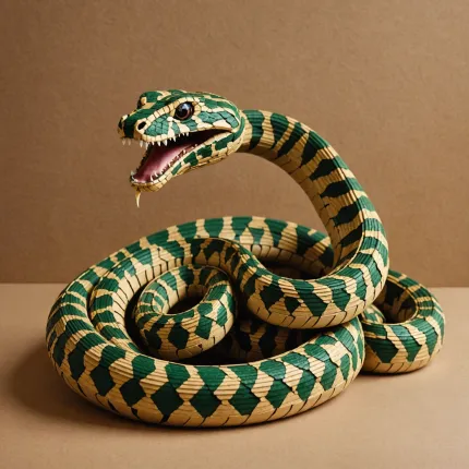 Как сделать змею из картона 3D: Объёмную и эффектную поделку своими руками